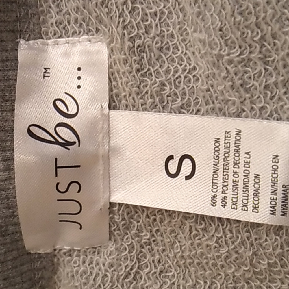 5 for $20! Just be Grey Short Sleeve Sweatshirt Dress - Picture 5 of 6